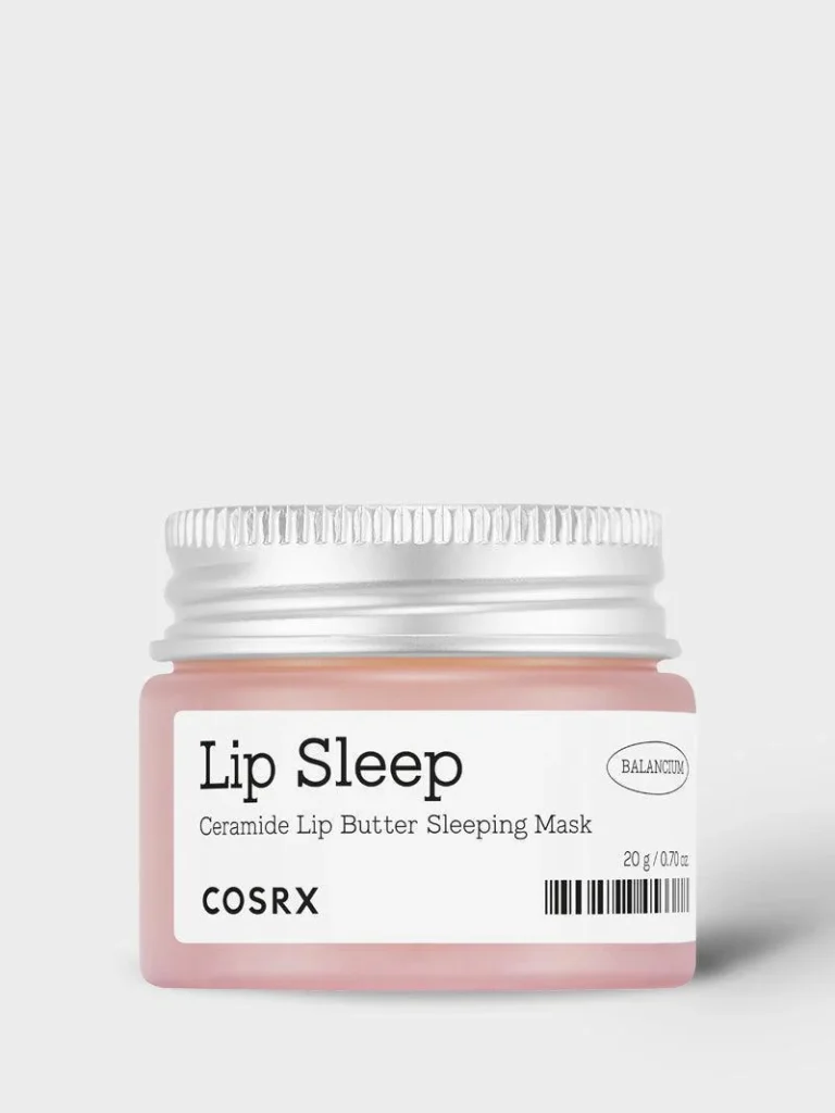 COSRX Lip Sleep Ceramide Lip Butter Sleeping Mask, a rich overnight treatment for deeply repairing dry lips.