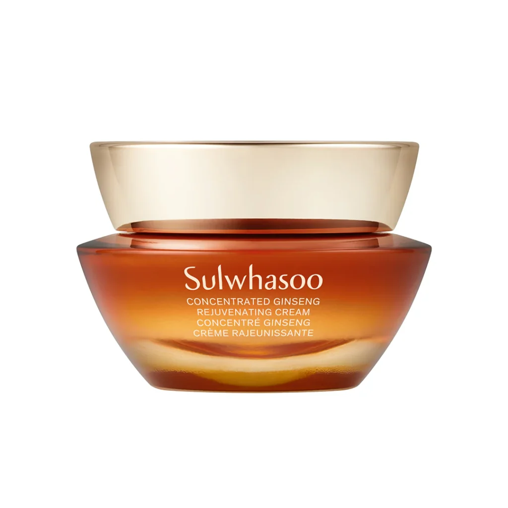 Sulwhasoo Concentrated Ginseng Renewing Cream designed for elasticity and anti-aging care.
