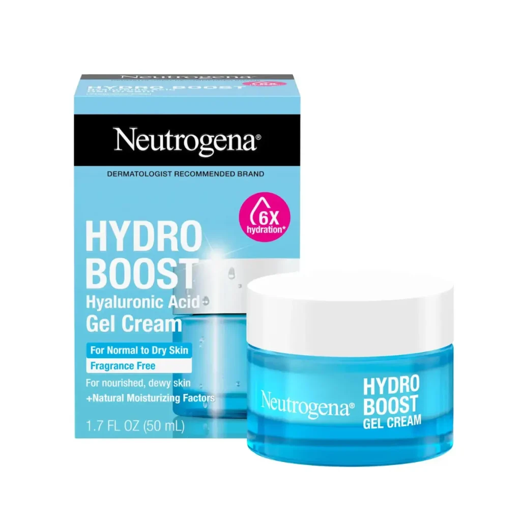 Neutrogena Hydro Boost Gel-Cream for hydration with hyaluronic acid