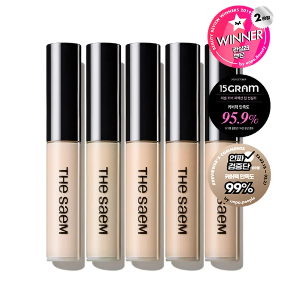 The Saem Cover Perfection Tip Concealer for precise spot coverage